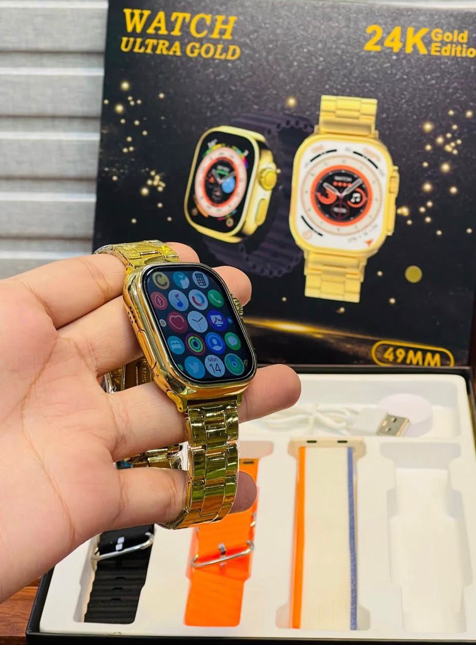 AuraXcess Watch Ultra Golden – 4 Straps Edition