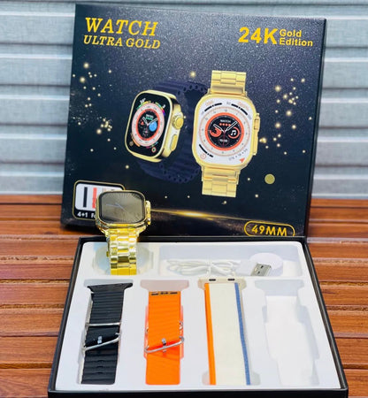 AuraXcess Watch Ultra Golden – 4 Straps Edition